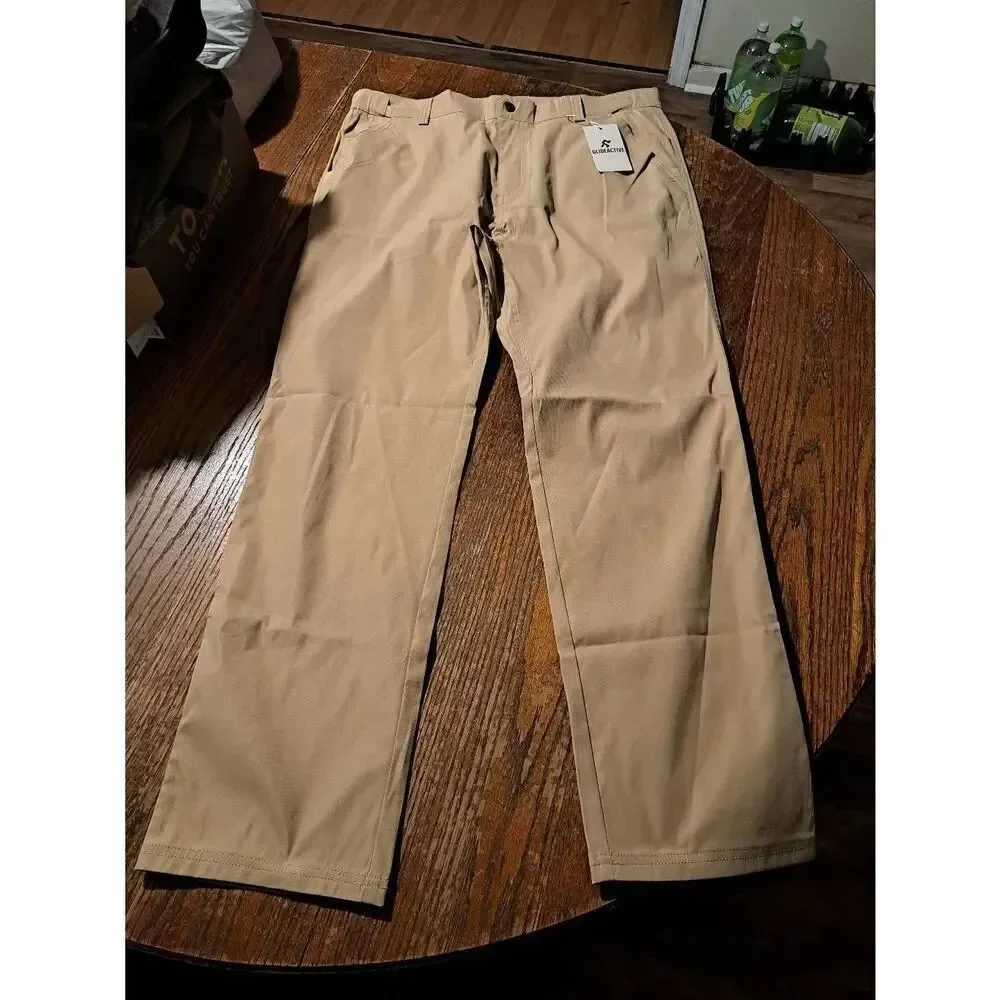 New GlideActive XL 36x29 Khaki Tan Active Pants Stretch Comfort Adjustable Waist